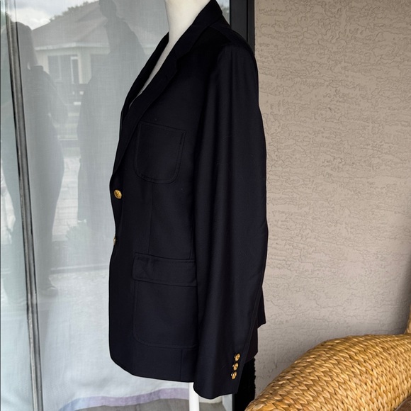 Loro Piana Brooks Brother Blazer Women’s Medium / Large Size 20 Black - Picture 5 of 15